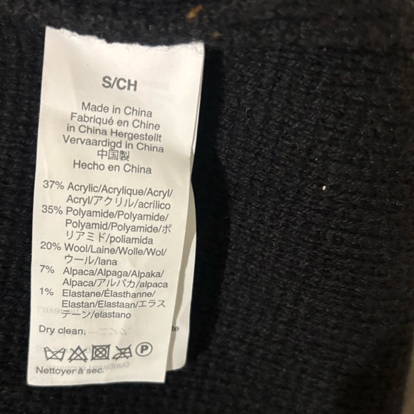 J. Crew Front pocket alpaca blend knit Jacket Black size small sweater coatigan - Picture 11 of 11